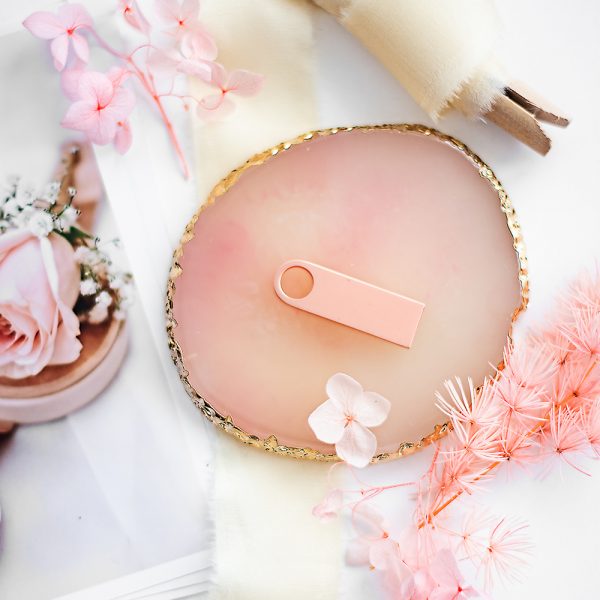 USB kov mini rosegold