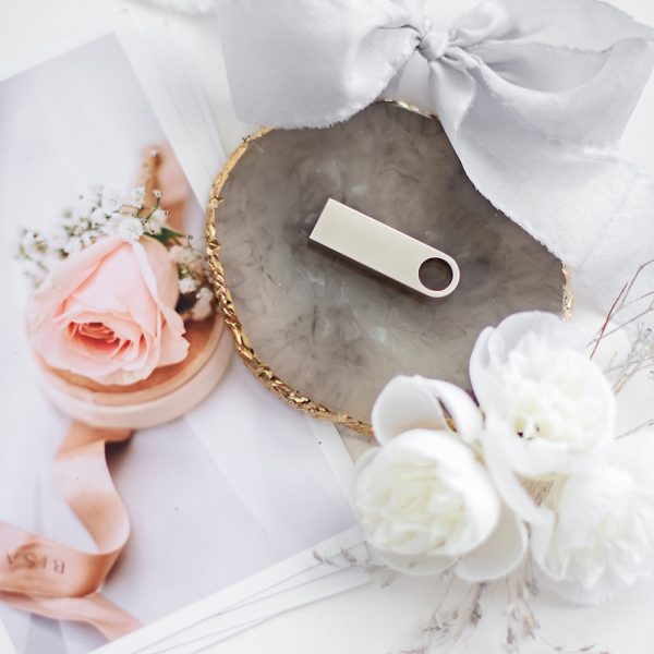 USB kov mini strieborný