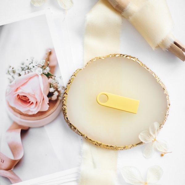 USB kov mini zlatý